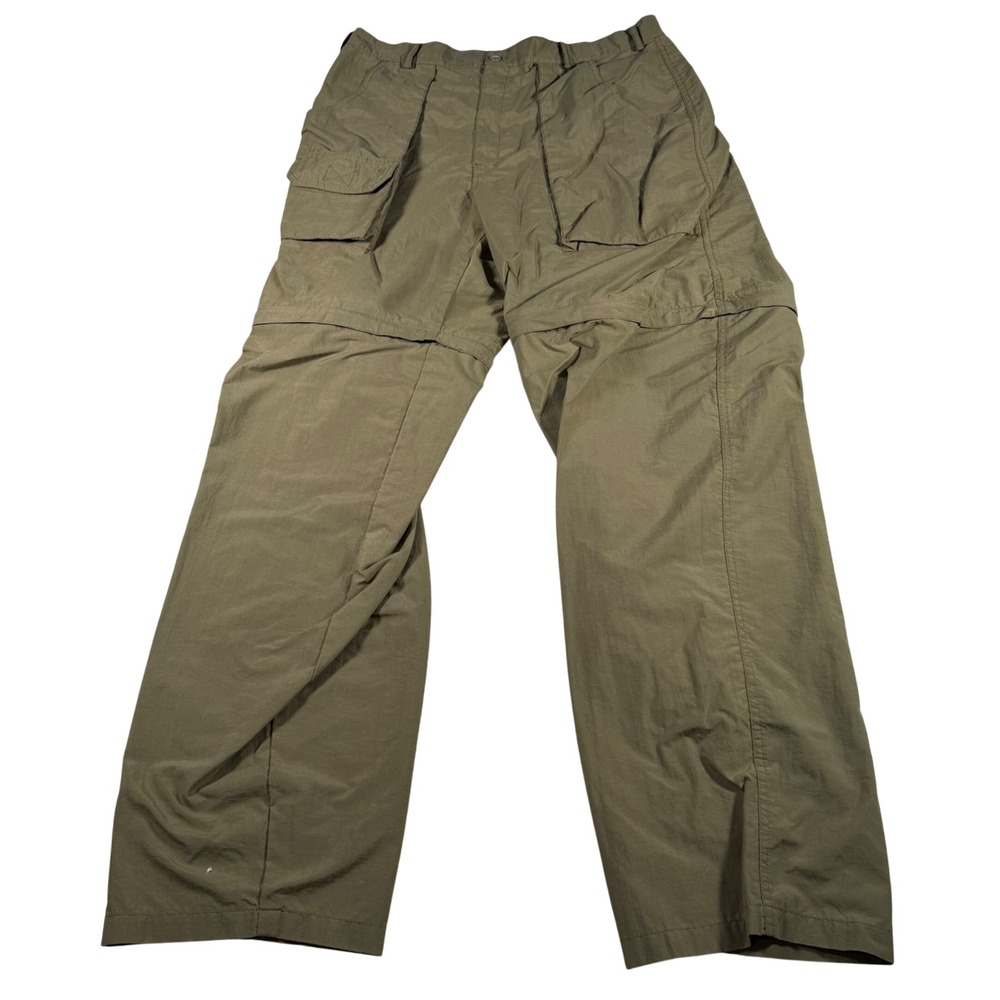 Guide Gear Convertible Cargo Pants Mens 34x32 Olive Green Zip Off Hiking READ